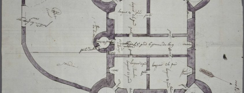 Plans du château abbatial - 1834