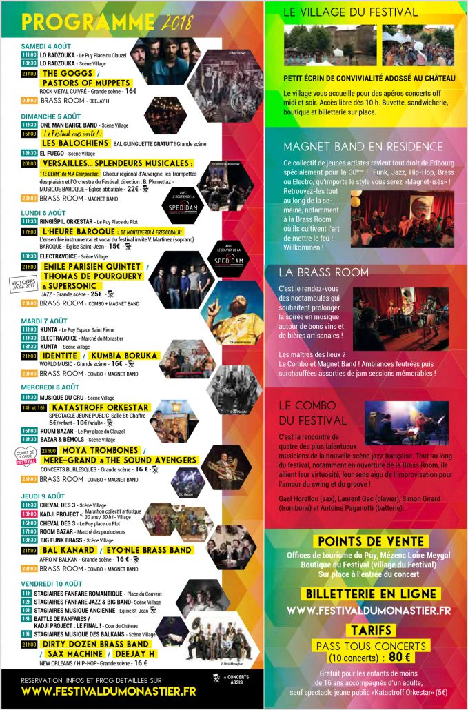 Détails - Programmation - Festival du Monastier